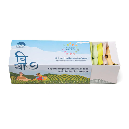 Loose-leaf organic tea sampler (14 assorted varieties)